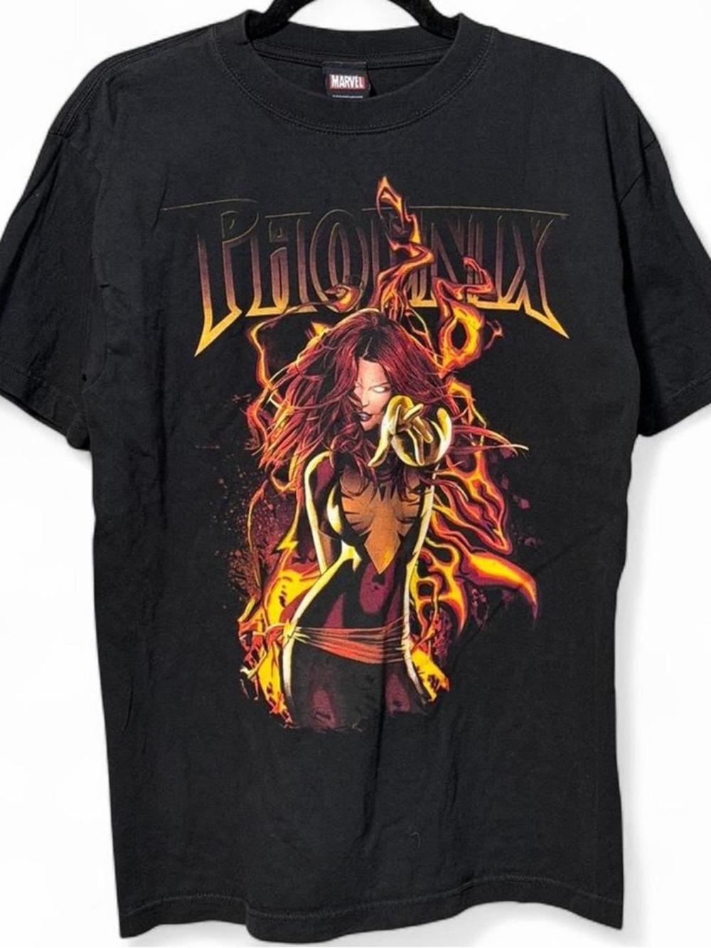 Marvel Phoenix Fire black cotton t-shirt Size M mad engine